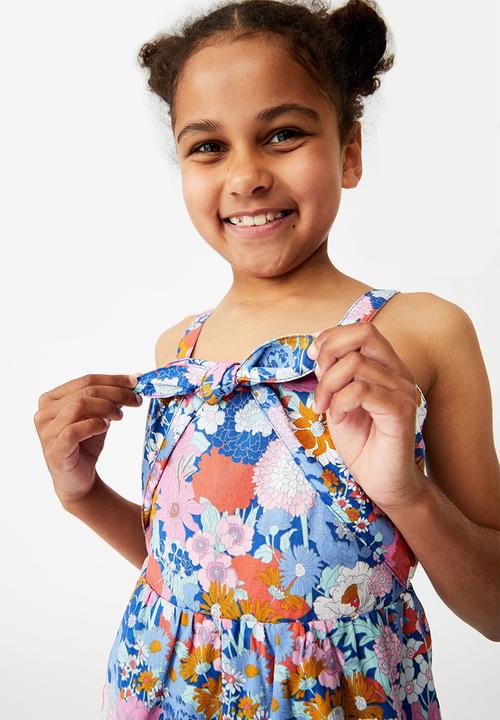 Cotton On - Bridget playsuit - cobalt blue boho floral