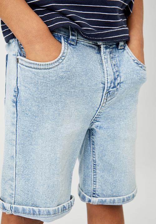 Cotton On - Slim fit short - bells light blue