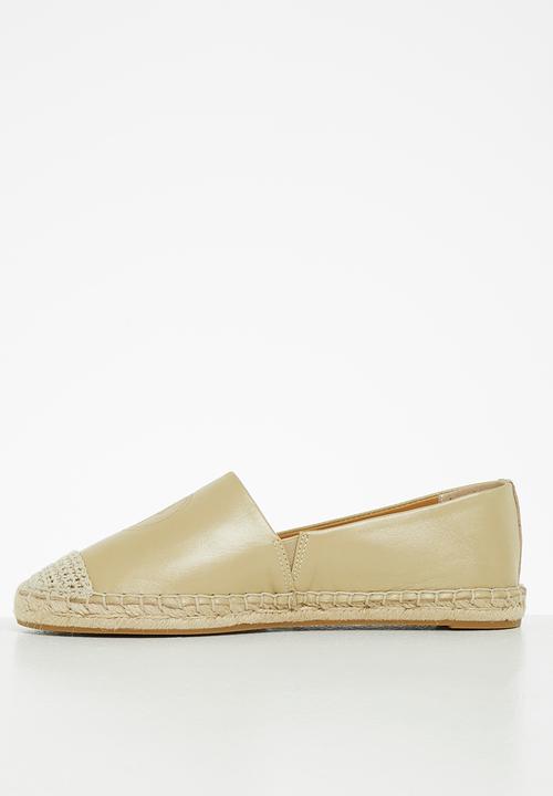 POLO - Fatima embossed leather espadrille - gold