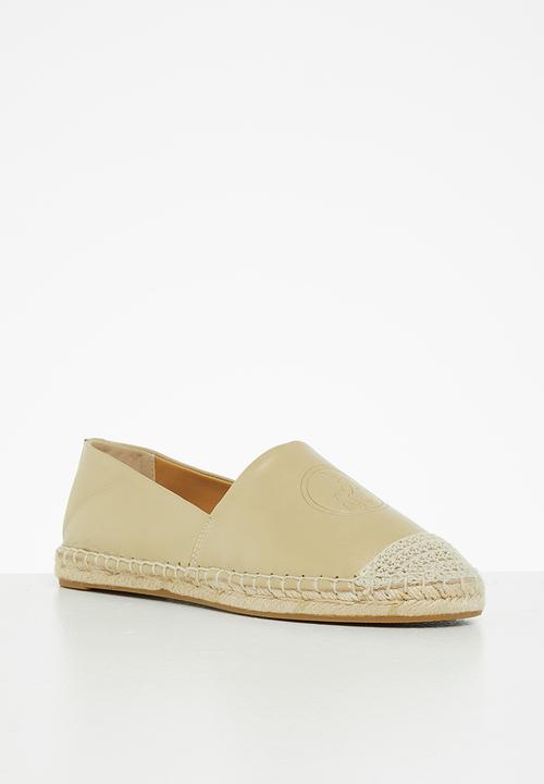 POLO - Fatima embossed leather espadrille - gold
