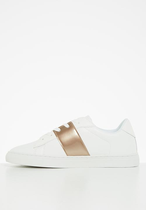 POLO - Jade side flash sneaker - white & gold