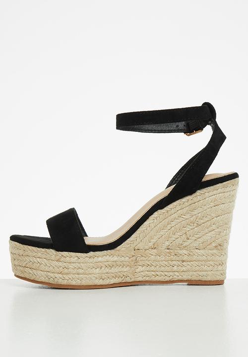 Superbalist - Wedge ankle strap heel - black