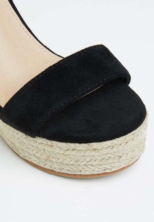 Superbalist - Wedge ankle strap heel - black