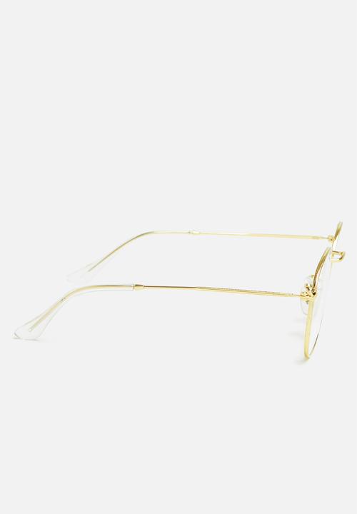 Superbalist - Round blue light glasses - gold