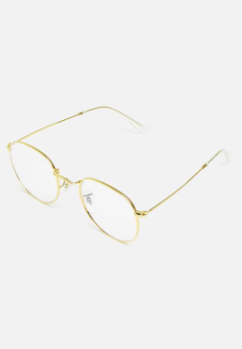 Superbalist - Round blue light glasses - gold