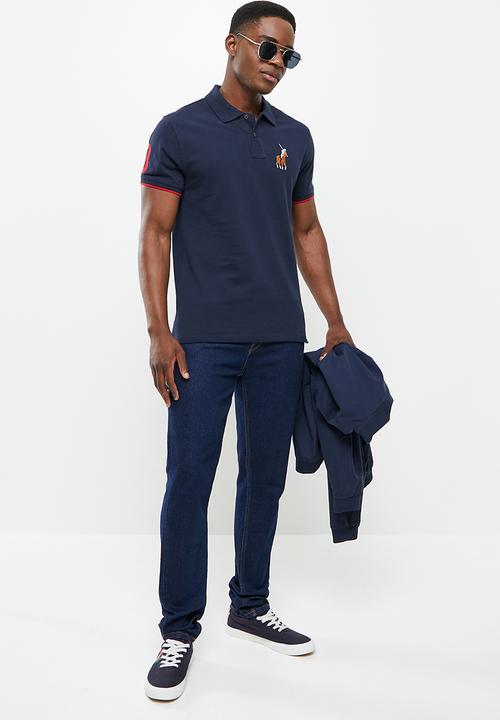 POLO - Rafe big pony short sleeve golfer - navy