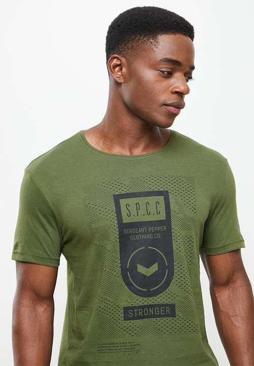 S.P.C.C - Stone regular fit straight hem tee - surplus