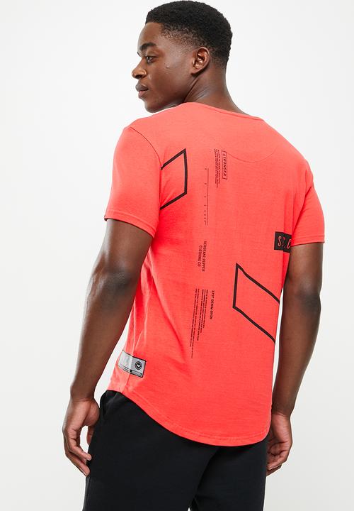 S.P.C.C - Blunt regular fit scooped hem tee - tigerlily