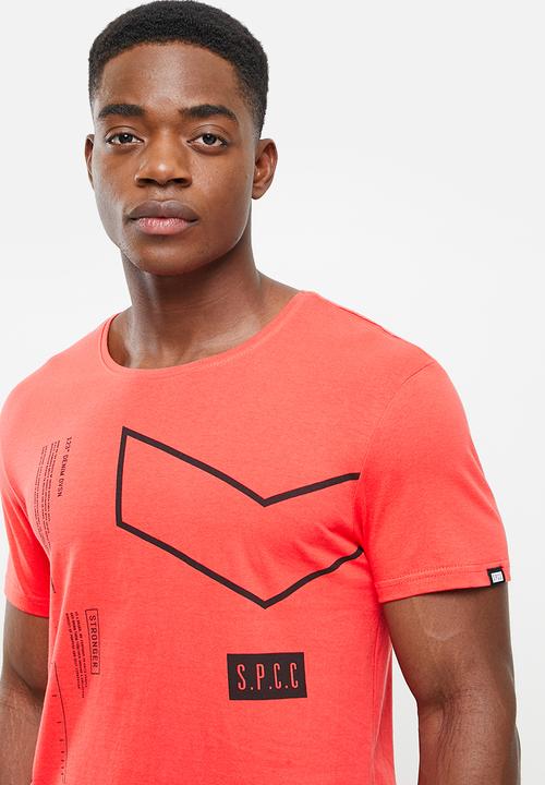 S.P.C.C - Blunt regular fit scooped hem tee - tigerlily