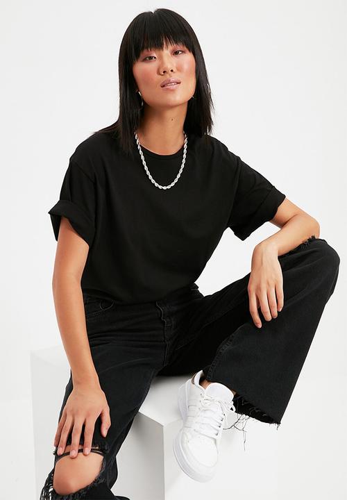 Trendyol - Siyahwo T-shirt - black