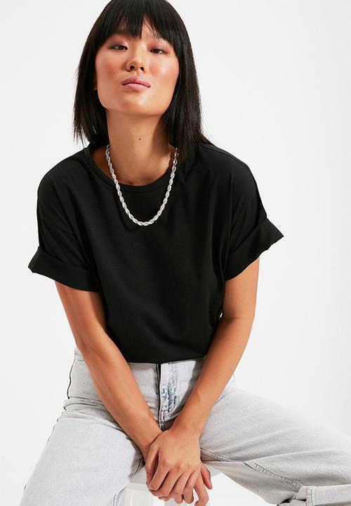 Trendyol - Siyahwo T-shirt - black