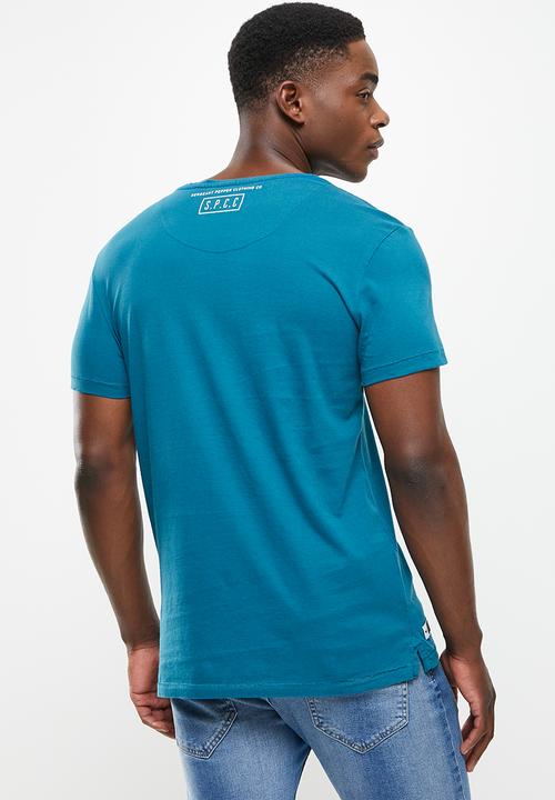 S.P.C.C - Oliver regular fit straight hem tee - cyber teal