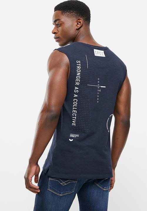 S.P.C.C - Mitra regular fit straight hem, sleeveless tee - ink