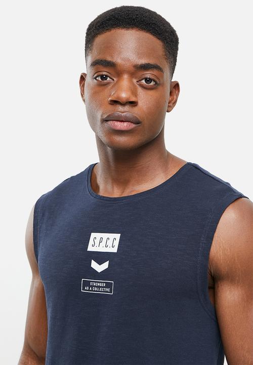 S.P.C.C - Mitra regular fit straight hem, sleeveless tee - ink