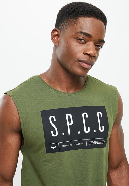 S.P.C.C - Katona regular fit straight hem, sleeveless tee - surplus