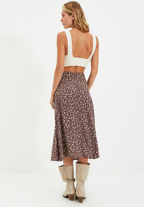 Trendyol - Kahverengi skirt - brown