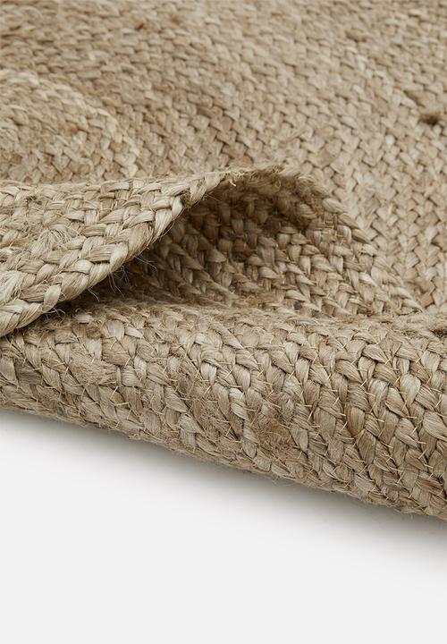 H&S - Fringe jute rug - natural