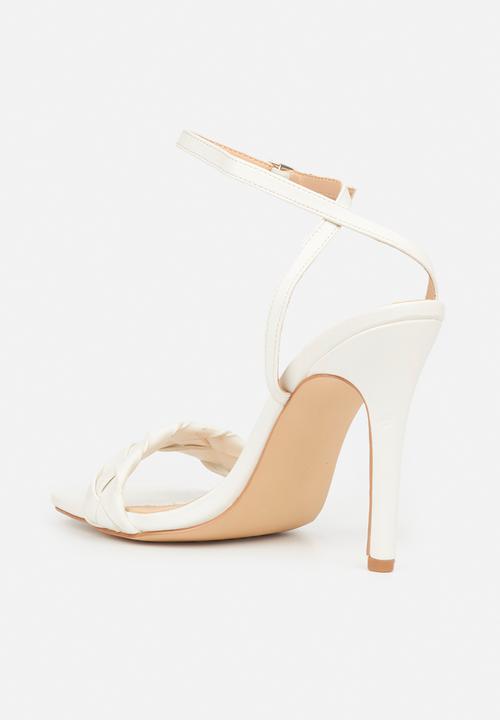 Miss Black - Pearl1 barely there heel - white