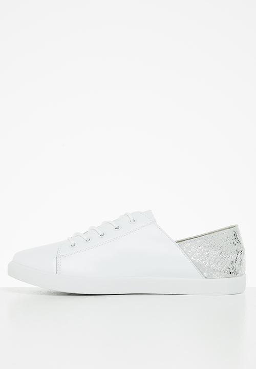 Julz - Nicki leather sneaker - silver & white 