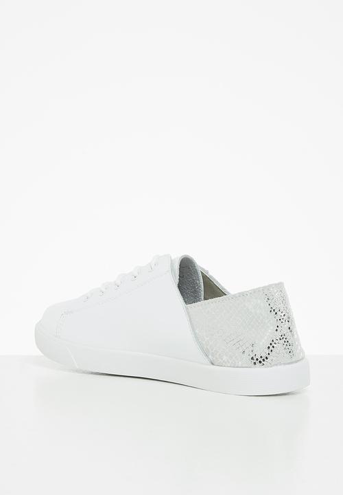 Julz - Nicki leather sneaker - silver & white 