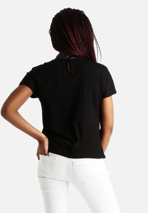 Vero Moda - Anika Rib PU Top