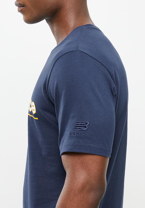 New Balance  - Nb athletics higher learning tee - natural indigo