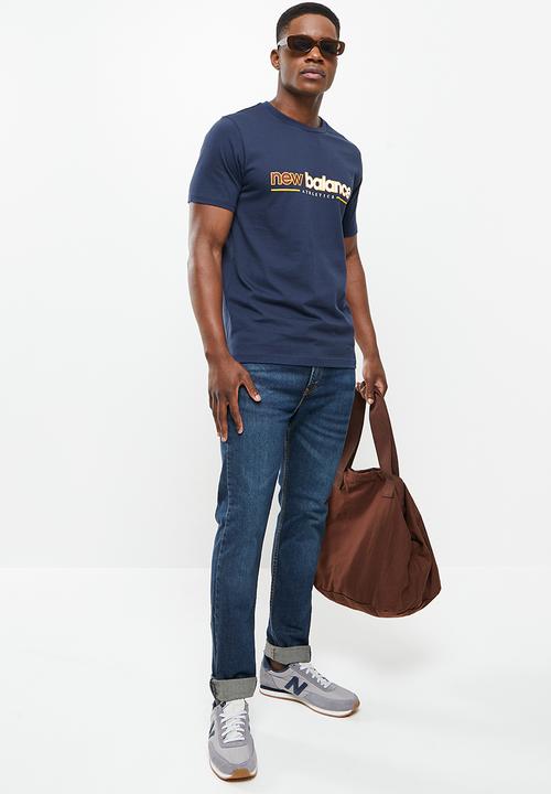 New Balance  - Nb athletics higher learning tee - natural indigo