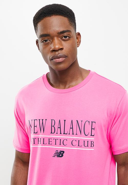 New Balance  - Nb essentials athletic club tee - sporty pink