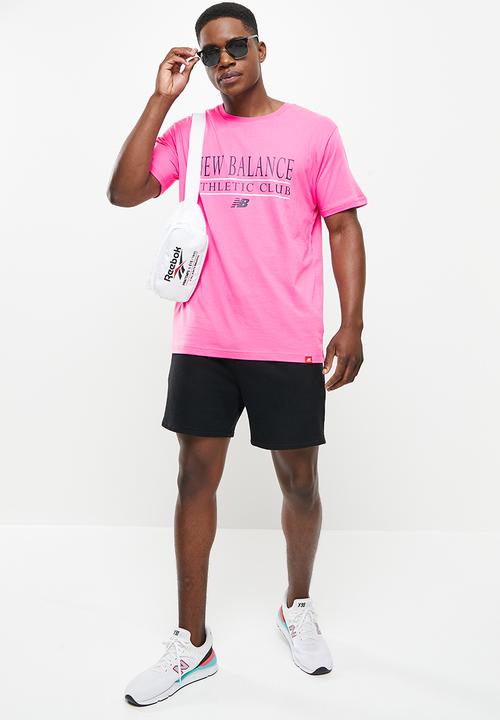 New Balance  - Nb essentials athletic club tee - sporty pink
