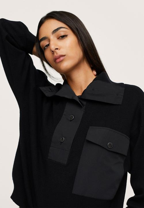 MANGO - Sweater tom - black