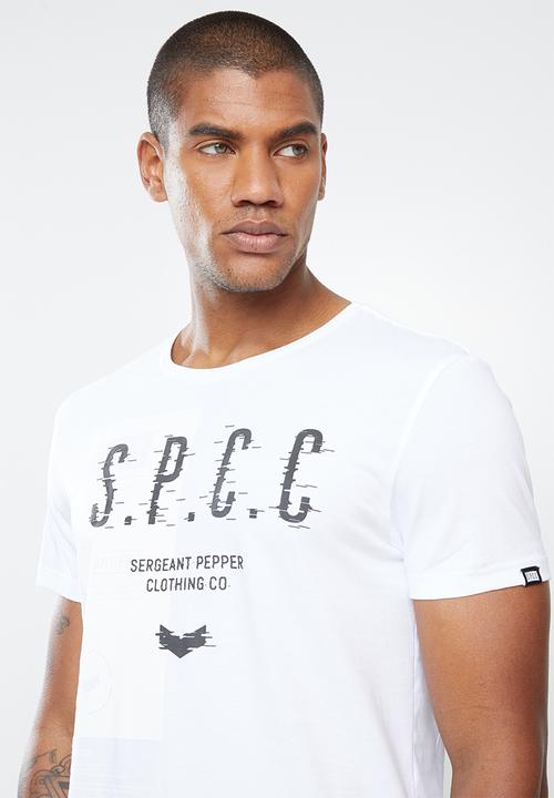 S.P.C.C - Piven regular fit scooped hem tee - optical white