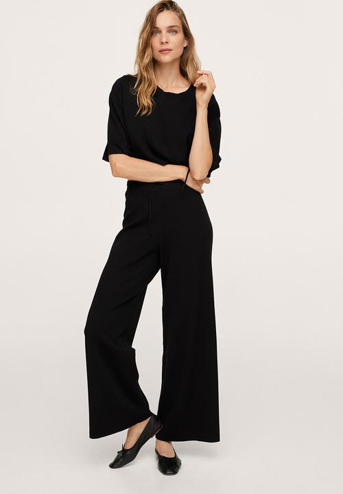 MANGO - Trousers kobi - black