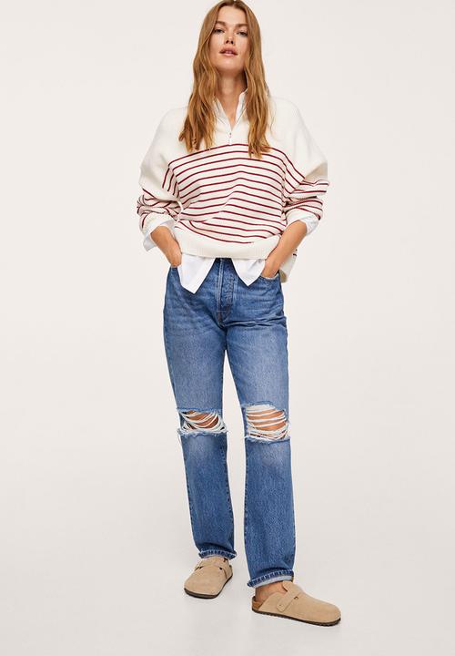 MANGO - Sweater rizonr - red