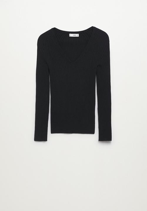 MANGO - Sweater goleta - black