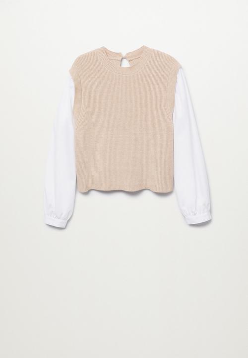 MANGO - Sweater leonor - light pastel grey