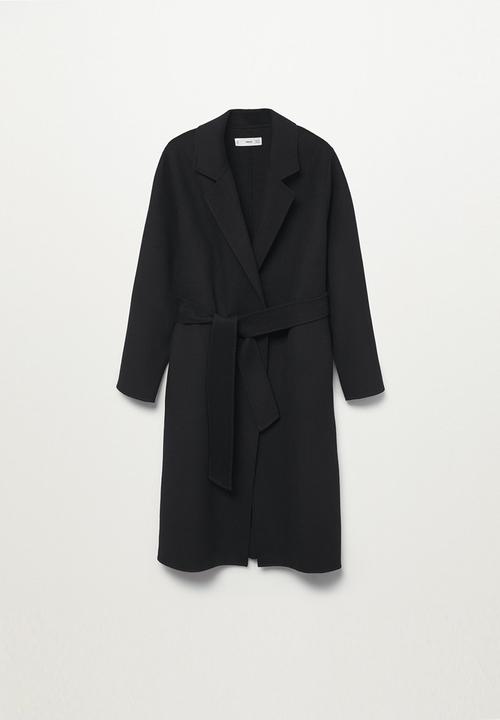 MANGO - Coat batin - black