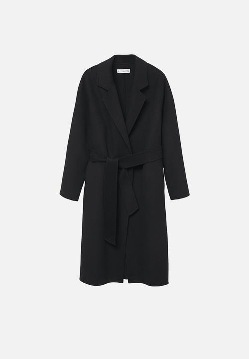 MANGO - Coat batin - black