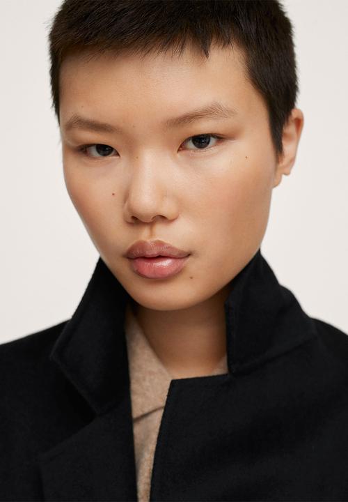 MANGO - Coat batin - black