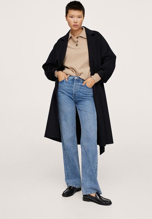 MANGO - Coat batin - black