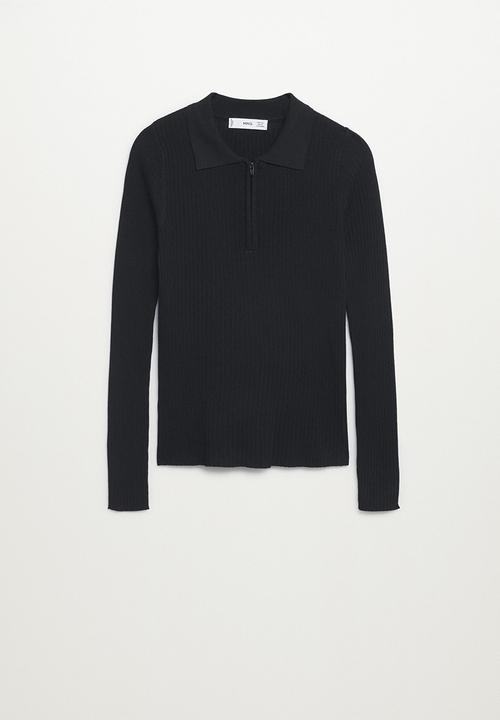 MANGO - Sweater stairs - black