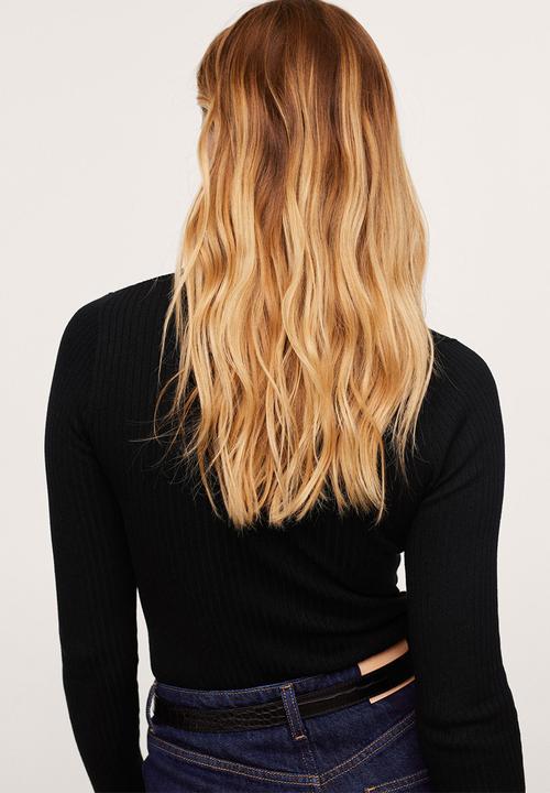 MANGO - Sweater stairs - black
