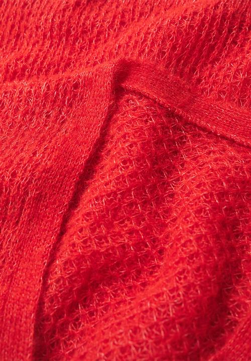 MANGO - Sweater gery - red