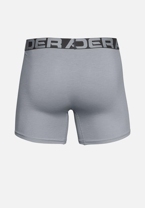 Under Armour - Ua charged cotton 6in 3 pack - grey