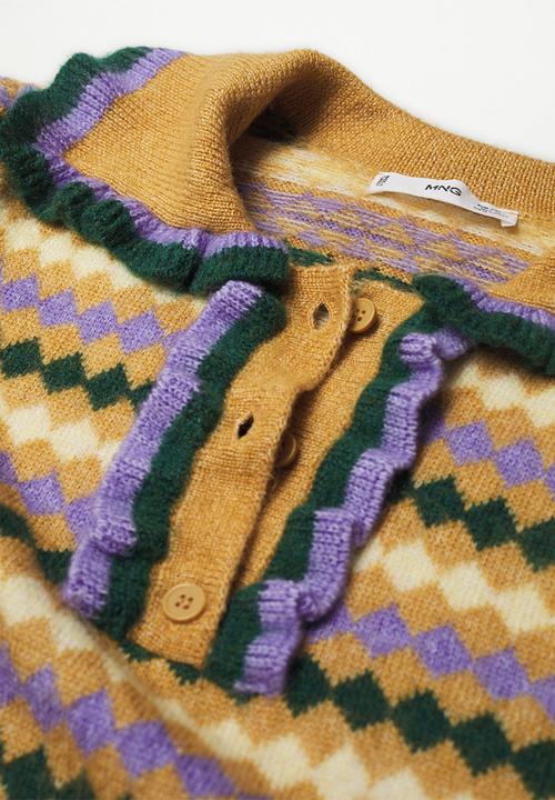 MANGO - Sweater arlequin - medium yellow