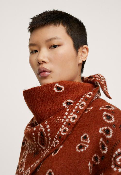MANGO - Sweater bandana - brown