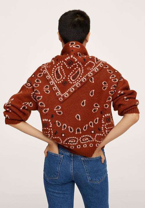 MANGO - Sweater bandana - brown