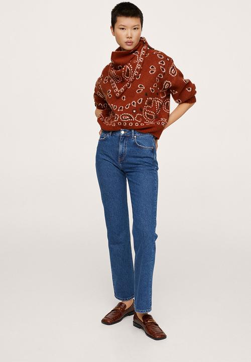 MANGO - Sweater bandana - brown