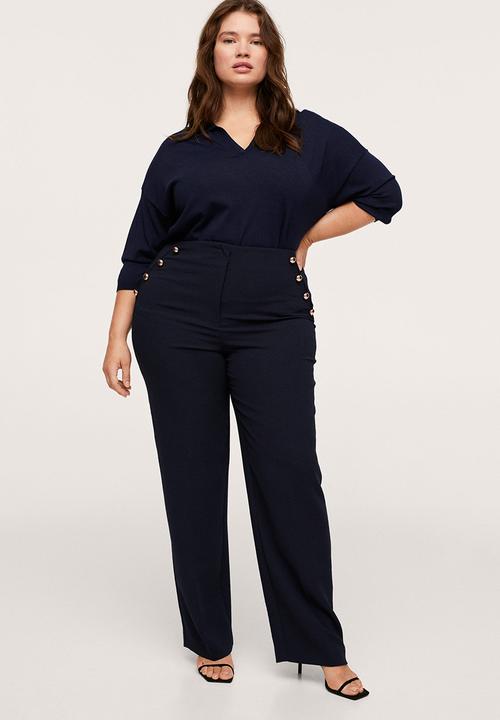 MANGO - Plus trousers lluvia - navy
