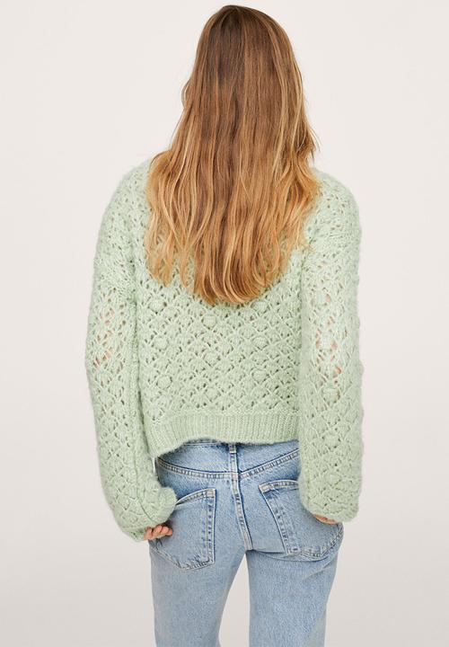 MANGO - Sweater raim - green