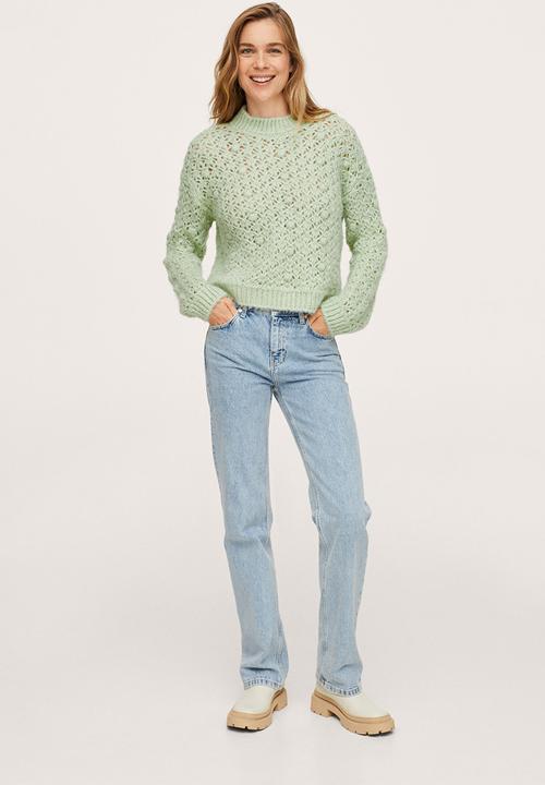 MANGO - Sweater raim - green